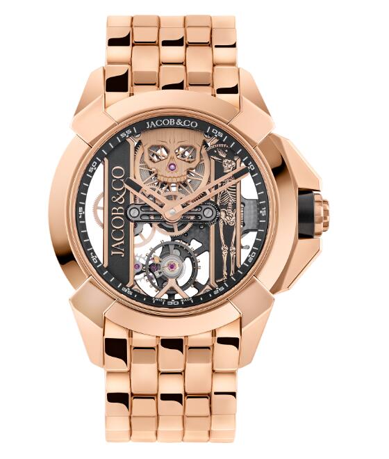 Review Jacob & Co Epic X Viva La Vida Rose Gold EX120.43.AD.AA.A40AA Replica watch